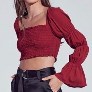 Smock Crop Top